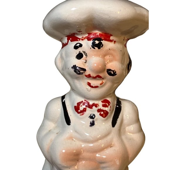 Salt and Pepper Italian Chef's Ceramic Shaker Set Vintage - Picture 2 of 13